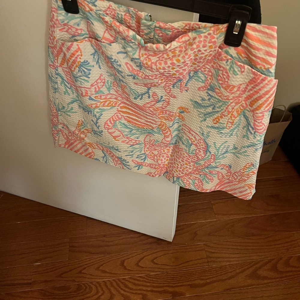 Lilly Pulitzer Pink and Green Mini Resort Skirt